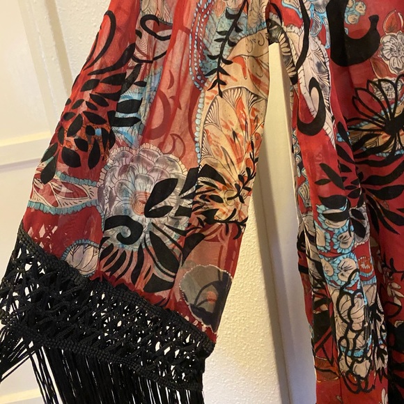 NWOT Sans souci fringe cover up - Picture 5 of 9